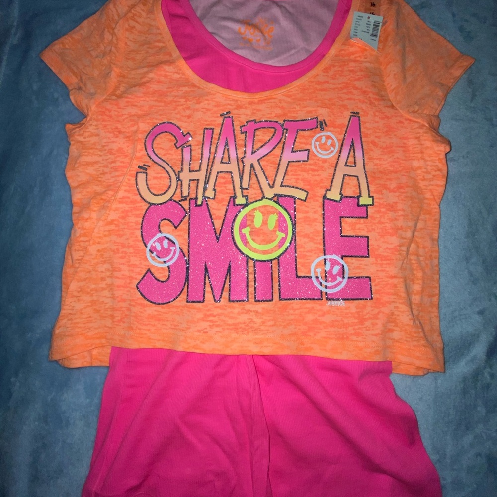 Cropped tee with tank